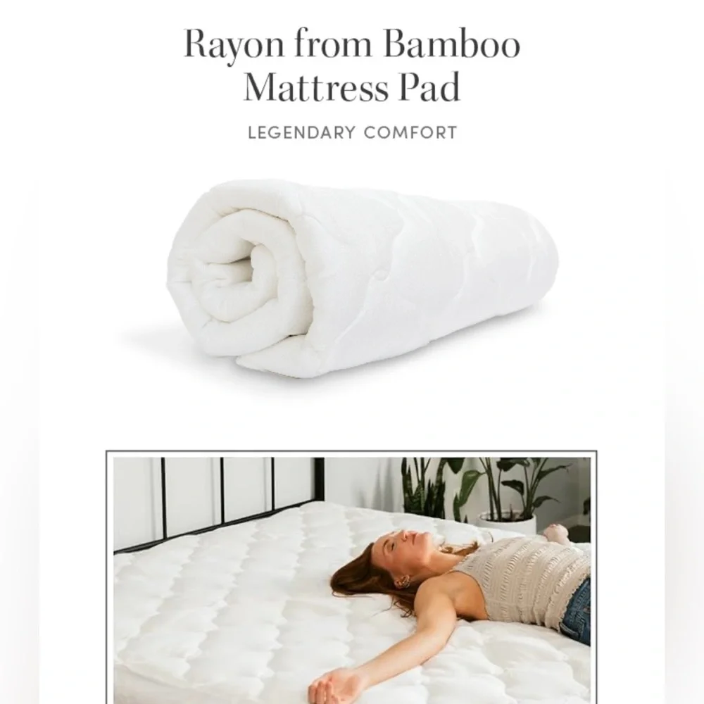ExceptionalSheets Rayon from Bamboo Mattress Pad with Fitted Skirt - King